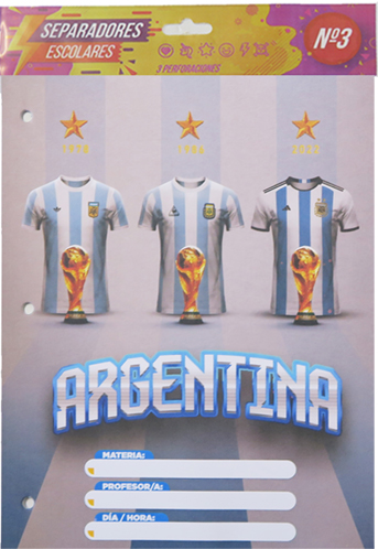 (6042**SE) SEPARADOR N�3 IG SELECCION - CARPETAS - SEPARADORES ESCOLARES/A4