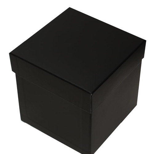 (6045**NE) CAJA CUBO SORPRESA NEGRA - CAJAS - CAJAS CARTON