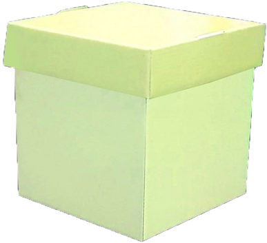 (6045**PVE) CAJA CUBO SORPRESA PASTEL VERDE - CAJAS - CAJAS CARTON