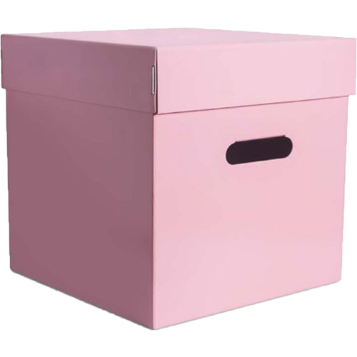 (604949) CAJA CUBO ROSA PASTEL 40X40X40 - CAJAS - CAJAS CARTON