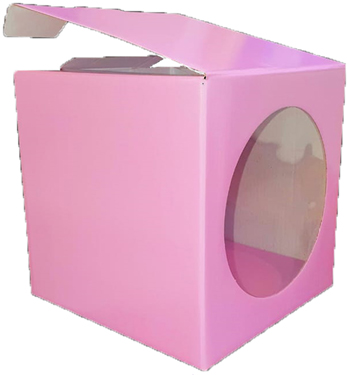 (6055**PLI) CAJA CUBO GALLETITAS PASTEL LILA - CAJAS - CAJAS CARTON