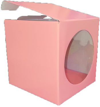 (6055**PRO) CAJA CUBO GALLETITAS PASTEL ROSA - CAJAS - CAJAS CARTON