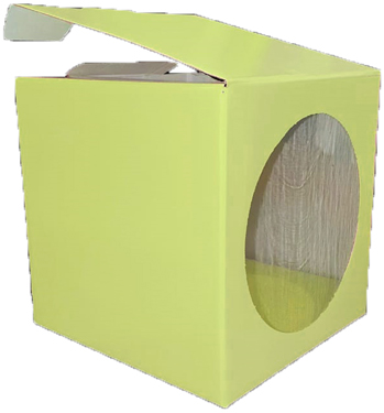 (6055**PVE) CAJA CUBO GALLETITAS PASTEL VERDE - CAJAS - CAJAS CARTON