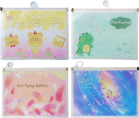 (60561) SOBRE PP C/ZIP CHEQUE FANT.C/LENTEJ - SOBRES - PLASTICO