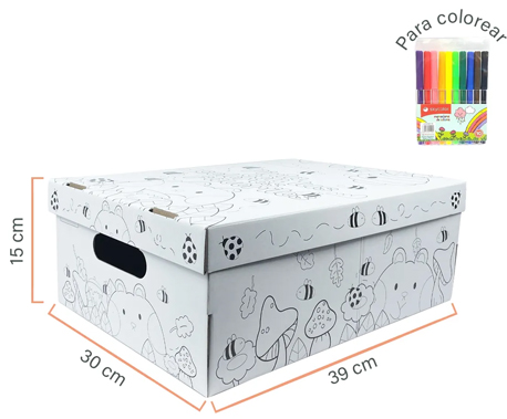 (605656) CAJA ARCH.CARTON GS P/COLOREAR MEDI - CAJAS - CAJAS CARTON