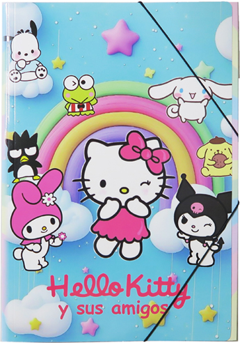 (6064**KI) CARPETA 3 SOLAP.OF.AP HELLO KITTY - CARPETAS - CARPETAS 3 SOLAPAS