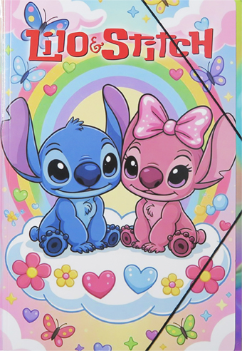 (6064**LI) CARPETA 3 SOLAP.OF.AP LILO Y STITCH - CARPETAS - CARPETAS 3 SOLAPAS