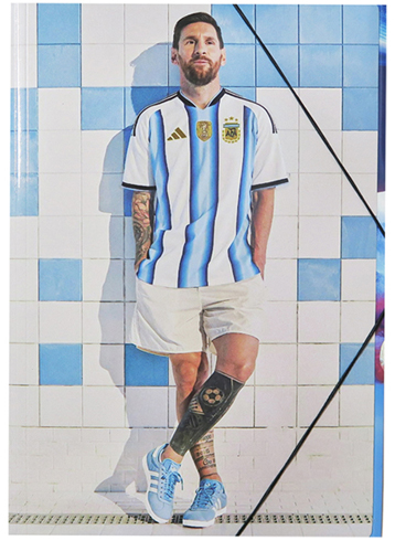 (6064**ME) CARPETA 3 SOLAP.OF.AP MESSI - CARPETAS - CARPETAS 3 SOLAPAS