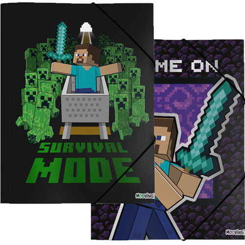 (608012) CARPETA 3 SOLAP.OF.MOO MINECRAFT 5 - CARPETAS - CARPETAS 3 SOLAPAS