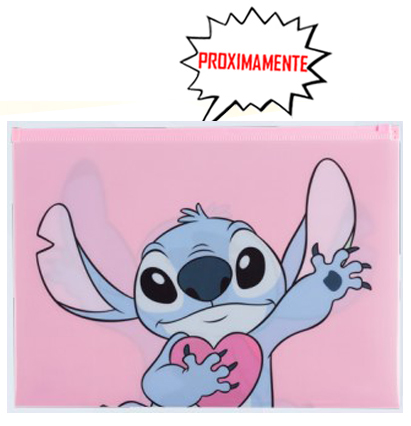 (62422) SOBRE PP C/ZIP A4 MOO STITCH - SOBRES - PLASTICO