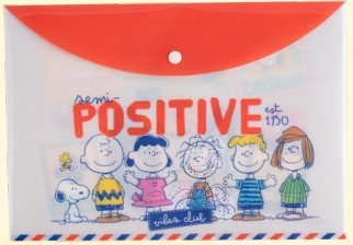 (63158) SOBRE PP SIMP.C/BOT.A4 MOO SNOOPY - SOBRES - PLASTICO