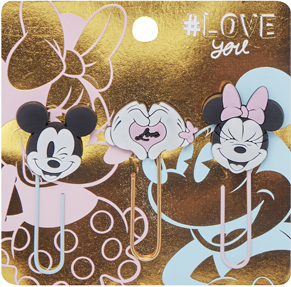 (80010) CLIPS MOO MICKEY/MINNIE X3 - CLIPS/CHINCHES/ALFILERES - CLIPS