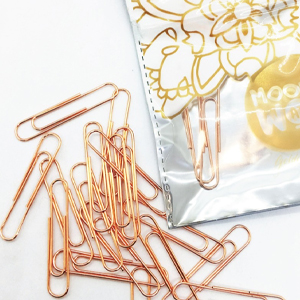 (80011) CLIPS MOO GOLD.ROSE 28MM X60 - CLIPS/CHINCHES/ALFILERES - CLIPS