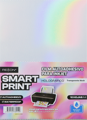 (89678) FILM AUTOAD.HOLO TRANS MESH A4 X10H - COMPUTACION - PAPEL COMPUTACION