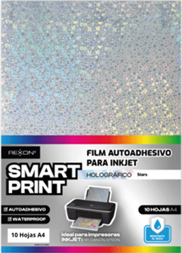 (89878) FILM AUTOAD.HOLO STARS A4 X10HJS - COMPUTACION - PAPEL COMPUTACION
