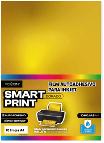 (89897) FILM AUTOAD.DORADO A4 X10HJS - COMPUTACION - PAPEL COMPUTACION