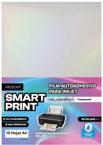 (89899) FILM AUTOAD.TRANSP.HOLO A4 X 10 - COMPUTACION - PAPEL COMPUTACION
