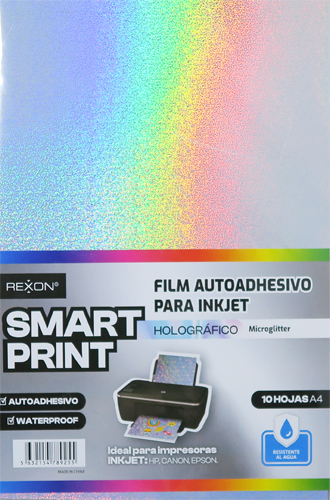 (89998) FILM AUTOAD.HOLO MICROGLITER A4 X20 - COMPUTACION - PAPEL COMPUTACION
