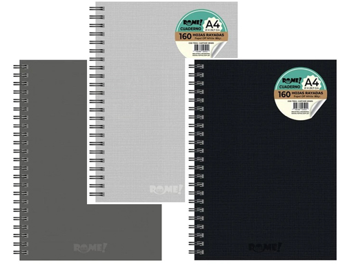 (92349) CUAD.T/D R A4 73524 GRISES 160H - CUADERNOS/LIBRETAS/REPUESTOS - CUADERNOS UNIVERSITARIOS