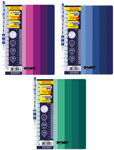 (93424C) CUAD.C/ESP.R 16X21 73215/2 120# C/B - CUADERNOS/LIBRETAS/REPUESTOS - CUADERNOS 16X21