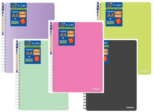 (94588) CUAD.T/F R A4 PP SURT.80H= C/BOL PR - CUADERNOS/LIBRETAS/REPUESTOS - CUADERNOS UNIVERSITARIOS