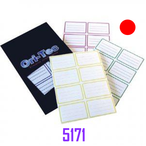 (9601**RO) ETIQUETA AUTOAD.ESCOLAR ROJA 5171 - ETIQUETAS - ETIQUETAS COMERCIALES