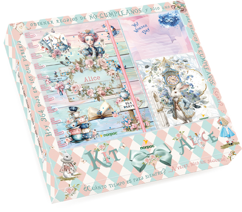 (96257) KIT D/REG NORPAC ALICIA EN EL PAIS - CUADERNOS/LIBRETAS/REPUESTOS - CUADERNOS ESPECIALES