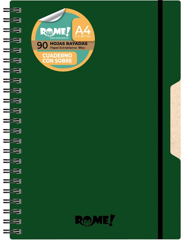 (96560) CUAD.T/D R A4 C/SO 73544 VERDE 90H= - CUADERNOS/LIBRETAS/REPUESTOS - CUADERNOS UNIVERSITARIOS